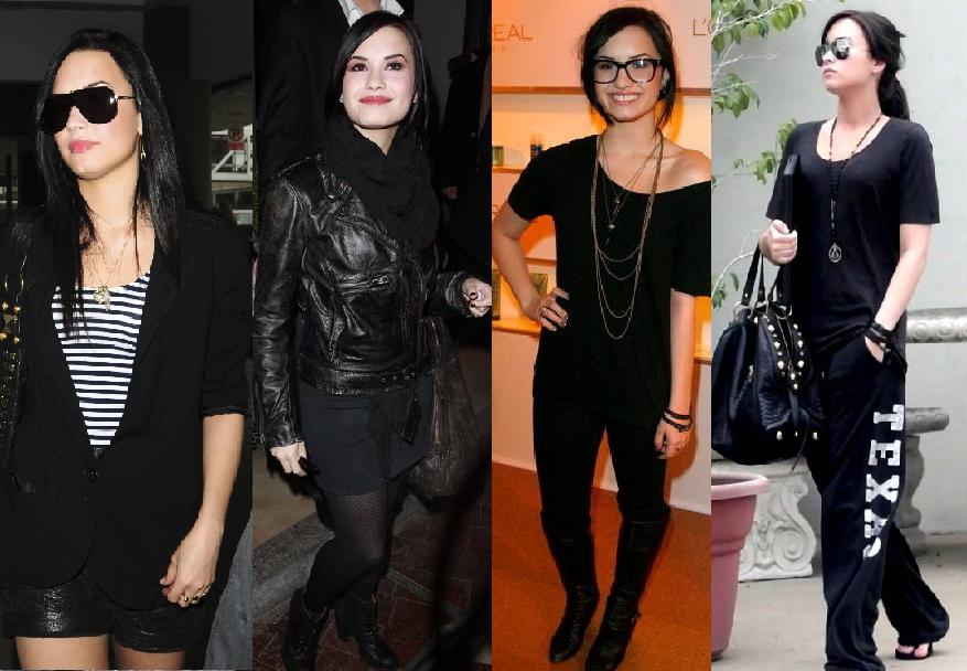  go for Demi's outfits Apparently black is Lovato's favorite colour